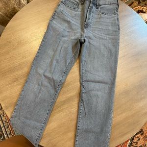 Everlane high rise slim straight jeans